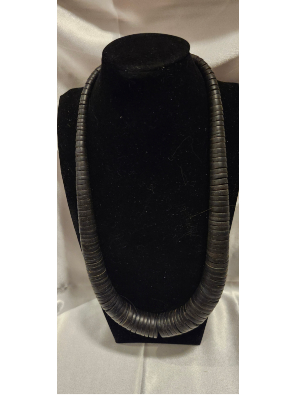 Chunky Coastal Cyber Y2K Earthy Wood Disc Necklace